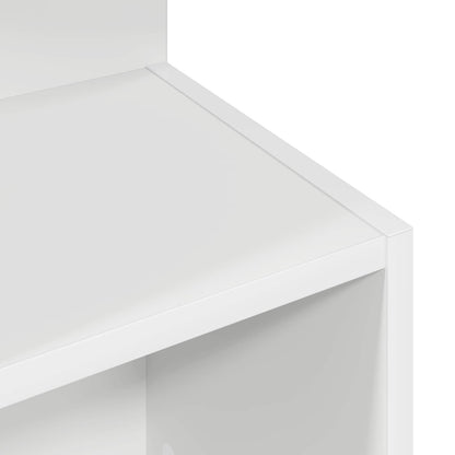 vidaXL Side Table High Gloss White Ø 39.5 x 55 cm Engineered Wood