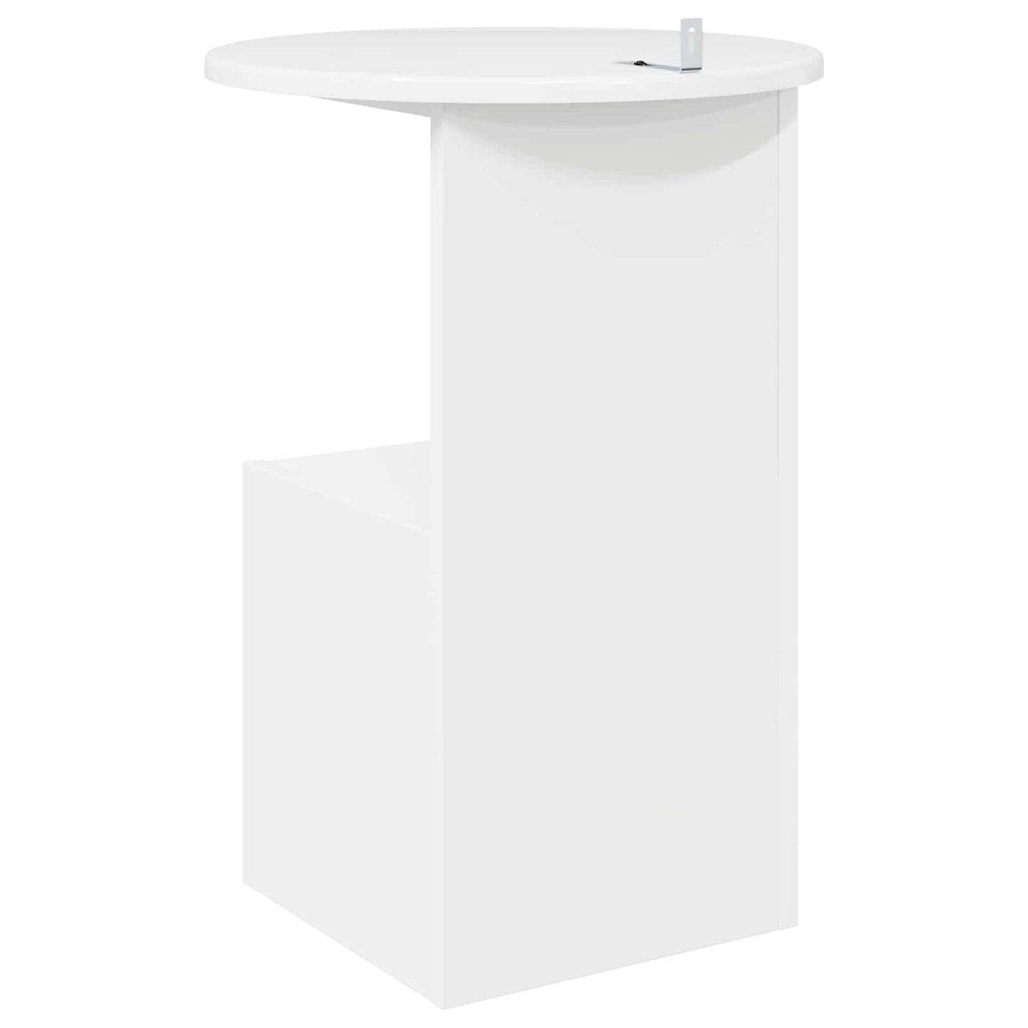 vidaXL Side Table High Gloss White Ø 39.5 x 55 cm Engineered Wood
