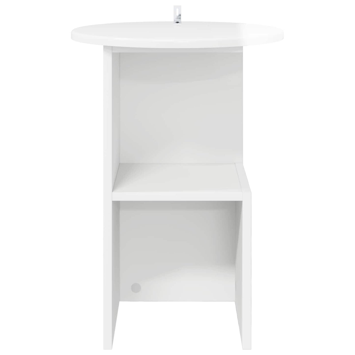 vidaXL Side Table High Gloss White Ø 39.5 x 55 cm Engineered Wood