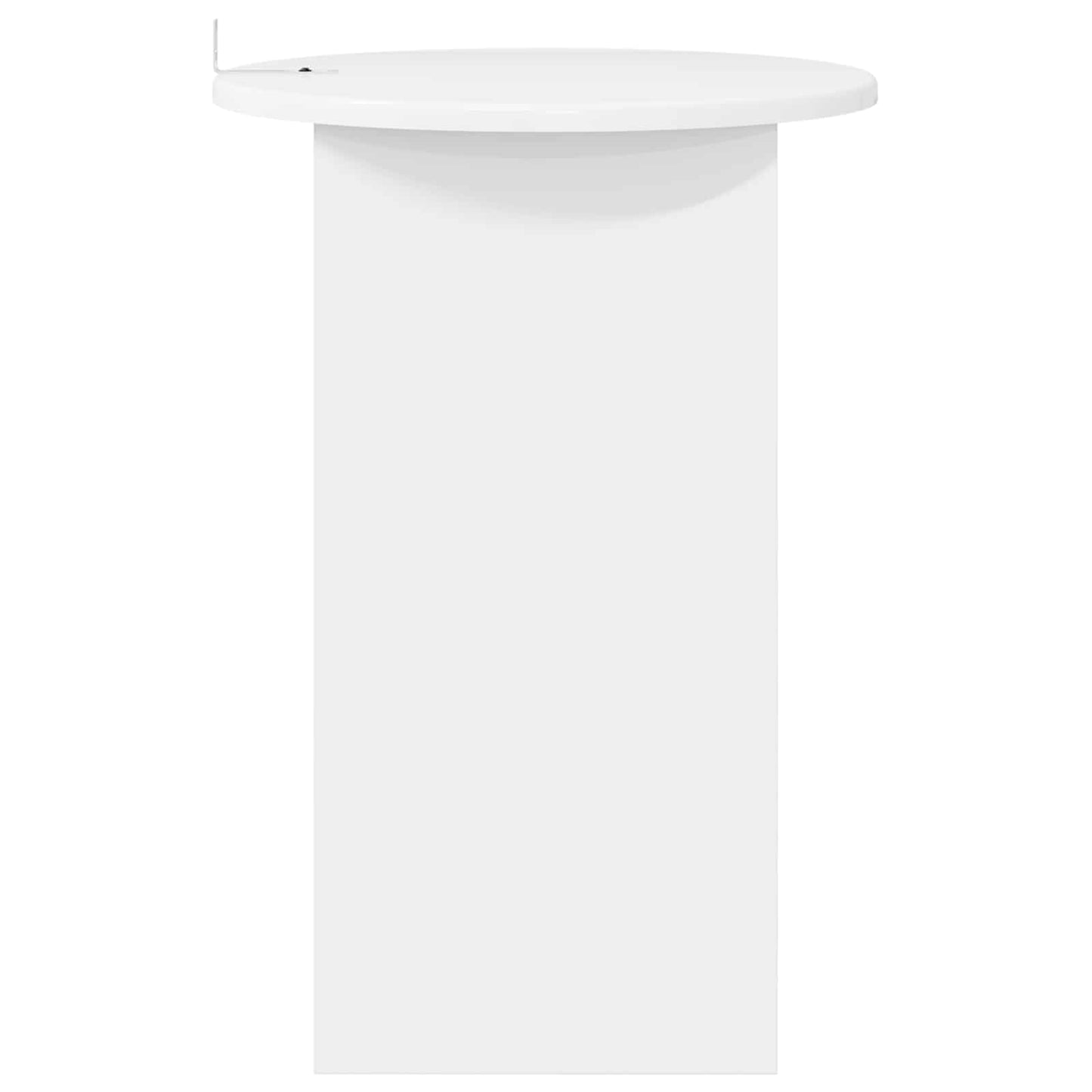 vidaXL Side Table High Gloss White Ø 39.5 x 55 cm Engineered Wood
