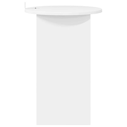 vidaXL Side Table High Gloss White Ø 39.5 x 55 cm Engineered Wood