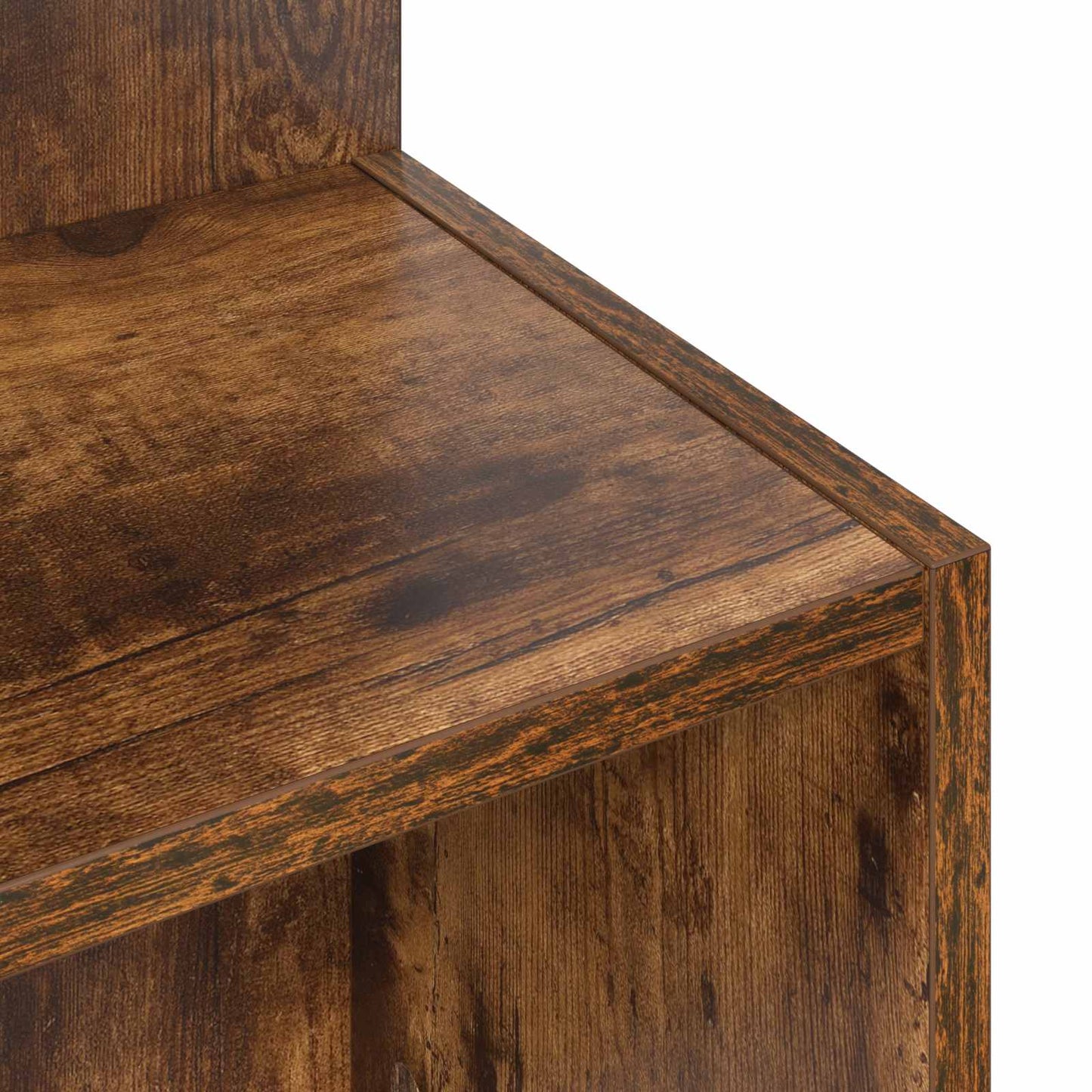 vidaXL Side Table Smoked Oak Ø 39.5 x 55 cm Engineered Wood