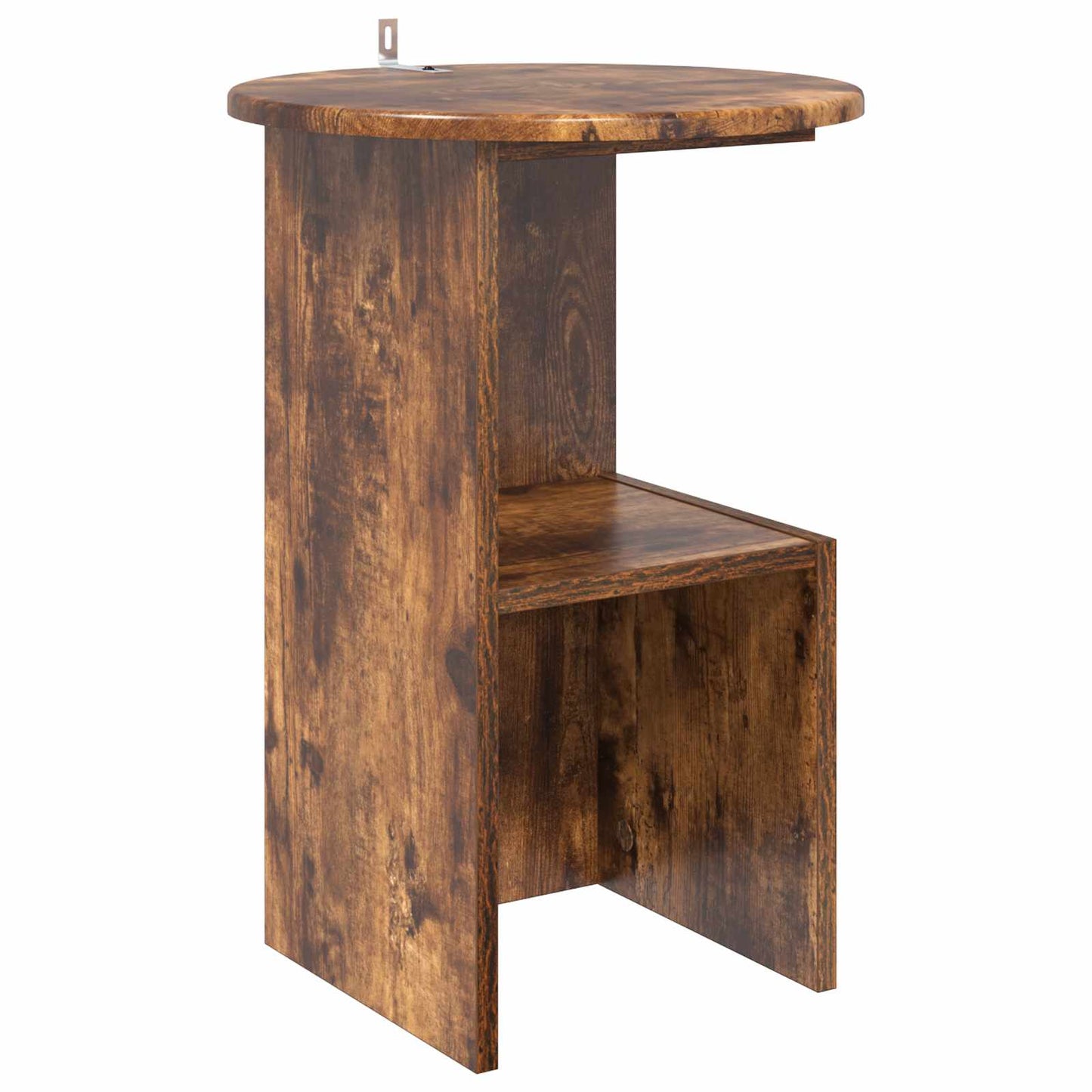 vidaXL Side Table Smoked Oak Ø 39.5 x 55 cm Engineered Wood