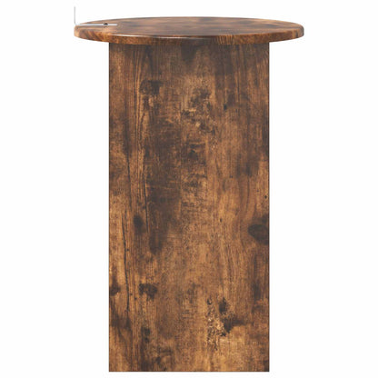 vidaXL Side Table Smoked Oak Ø 39.5 x 55 cm Engineered Wood