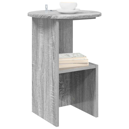 vidaXL Side Table Grey Sonoma Ø 39.5 x 55 cm Engineered Wood