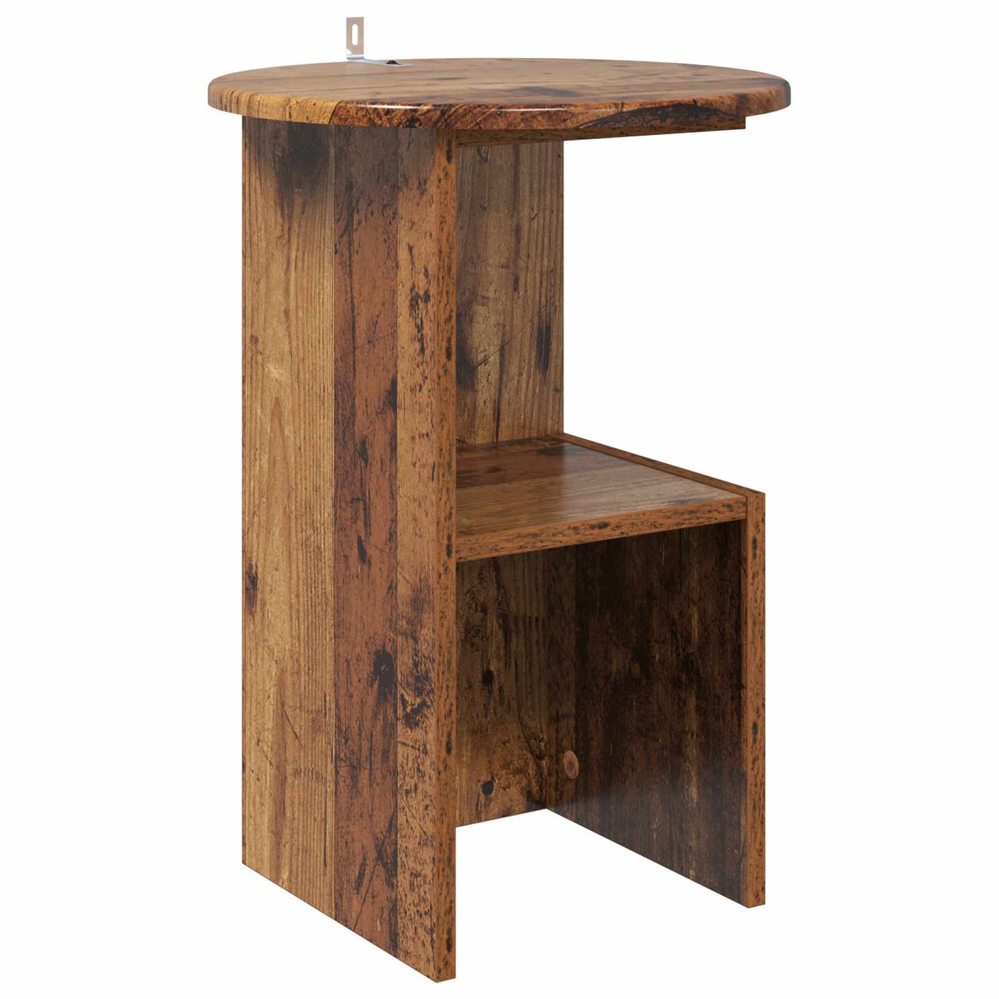 vidaXL Side Table Old Wood Ø 39.5 x 55 cm Engineered Wood
