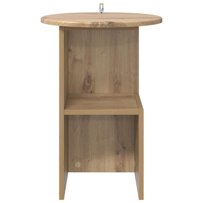 vidaXL Side Table Artisan Oak Ø 39.5 x 55 cm Engineered Wood