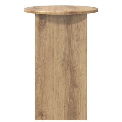 vidaXL Side Table Artisan Oak Ø 39.5 x 55 cm Engineered Wood
