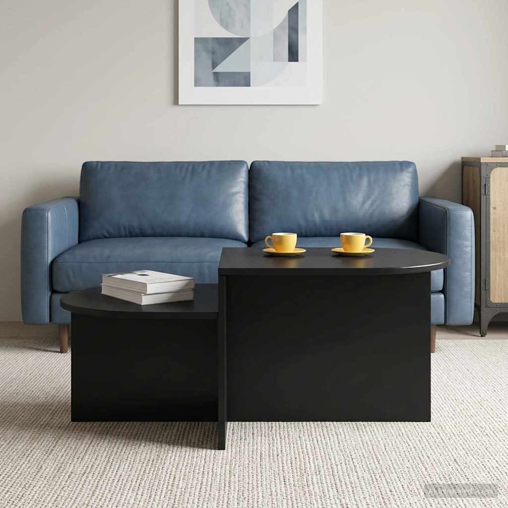 vidaXL Coffee Table Black Oak 100 x 50 x 40 cm Engineered Wood