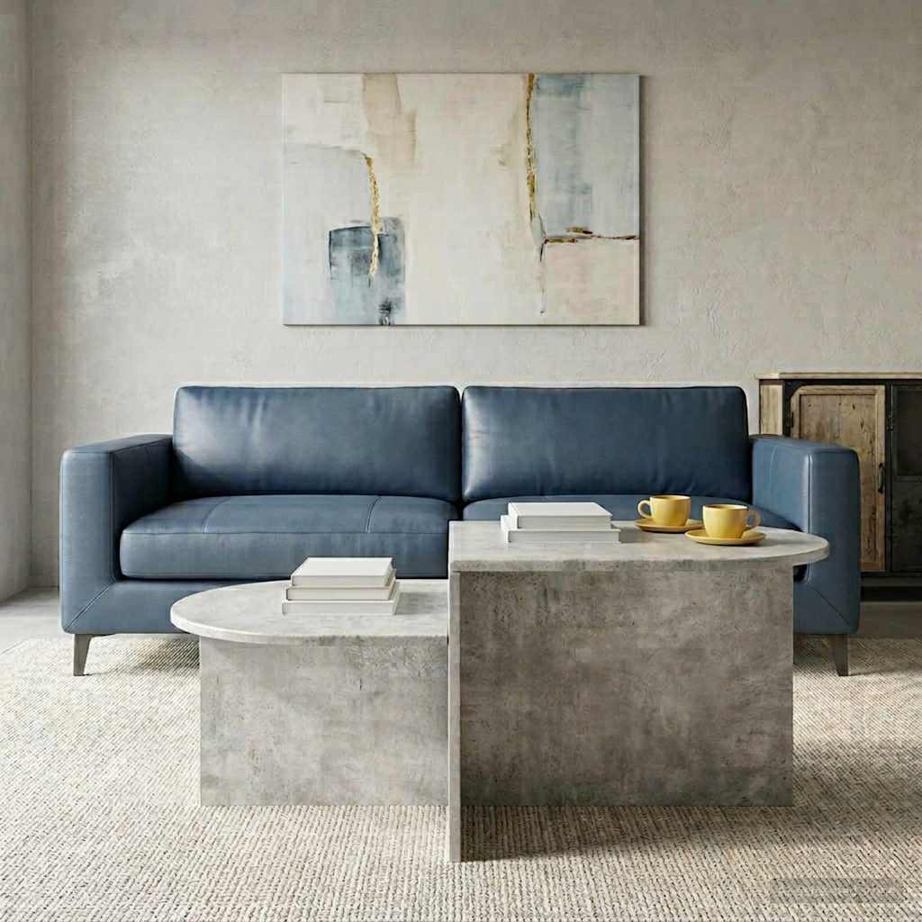 vidaXL Coffee Table Concrete Grey 100 x 50 x 40 cm Engineered Wood