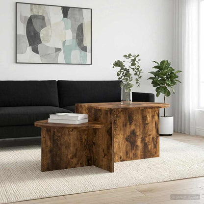 vidaXL Coffee Table Smoked Oak 100 x 50 x 40 cm Engineered Wood