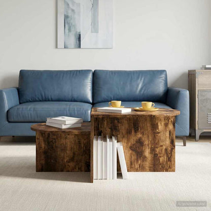 vidaXL Coffee Table Smoked Oak 100 x 50 x 40 cm Engineered Wood