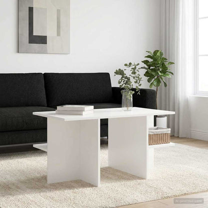 vidaXL Coffee Table White 87 x 50 x 45 cm Engineered Wood
