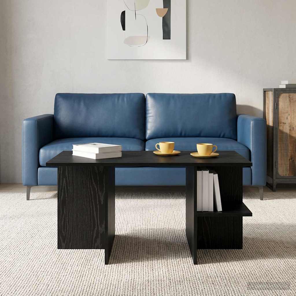 vidaXL Coffee Table Black Oak 87 x 50 x 45 cm Engineered Wood