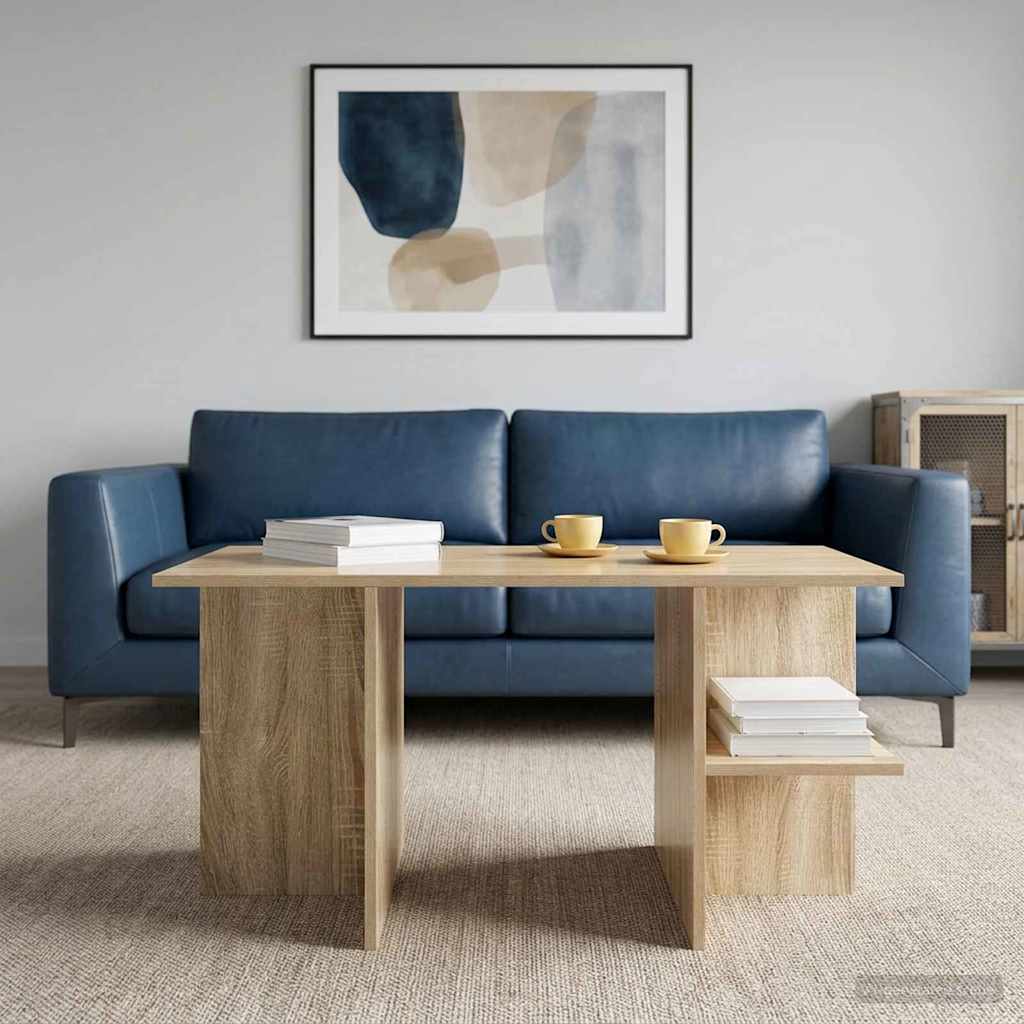 vidaXL Coffee Table Sonoma Oak 87 x 50 x 45 cm Engineered Wood