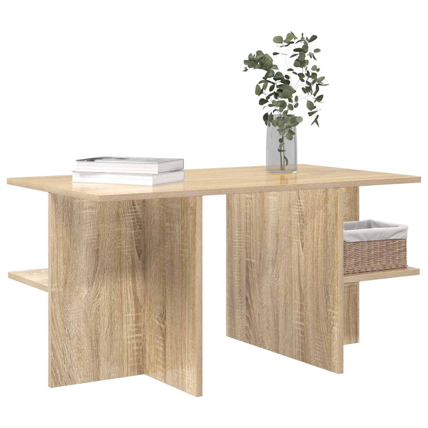 vidaXL Coffee Table Sonoma Oak 87 x 50 x 45 cm Engineered Wood