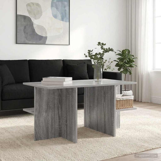 vidaXL Coffee Table Grey Sonoma 87 x 50 x 45 cm Engineered Wood