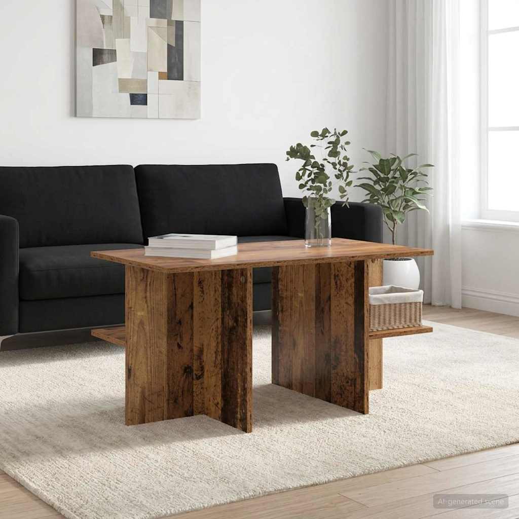 vidaXL Coffee Table Old Wood 87 x 50 x 45 cm Engineered Wood