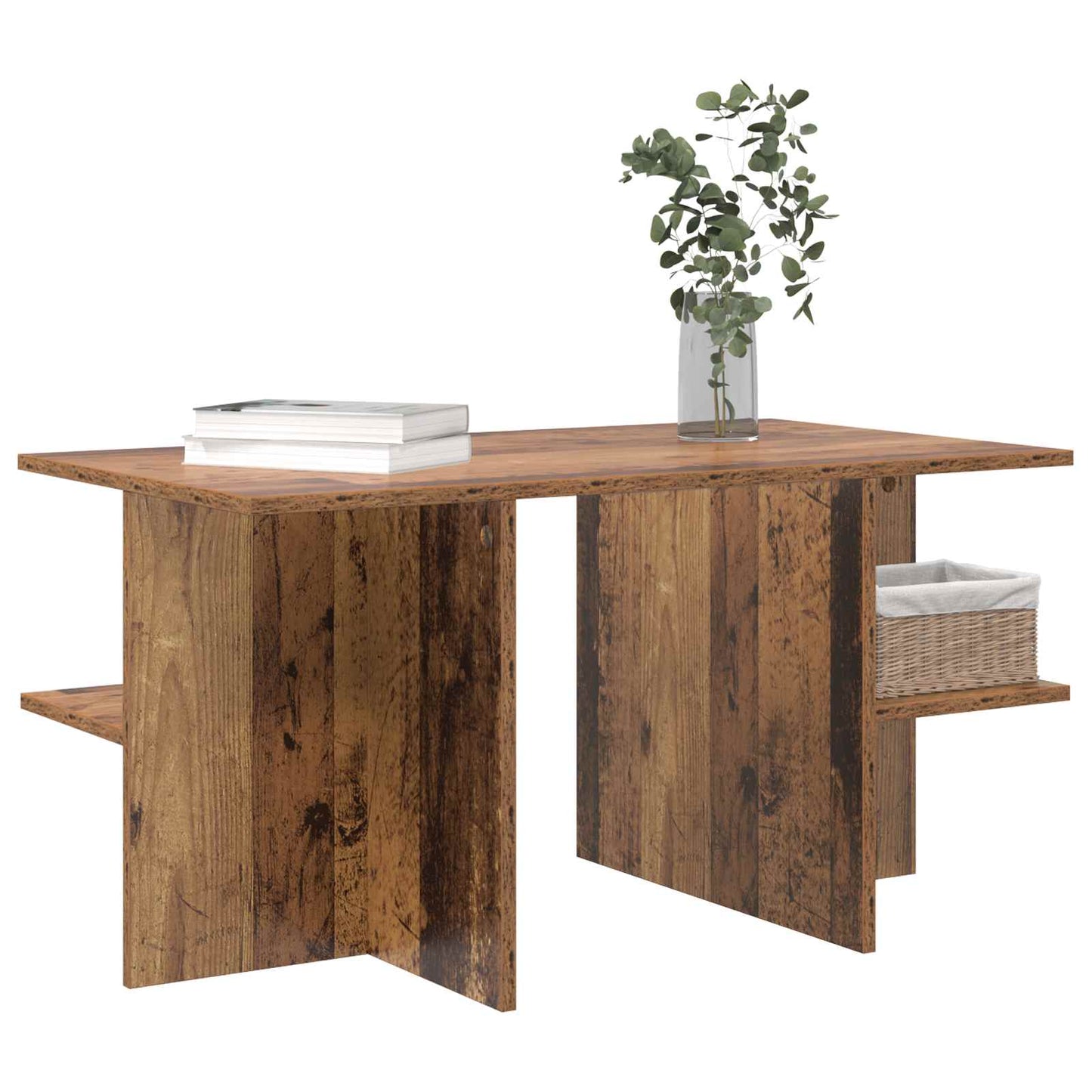 vidaXL Coffee Table Old Wood 87 x 50 x 45 cm Engineered Wood
