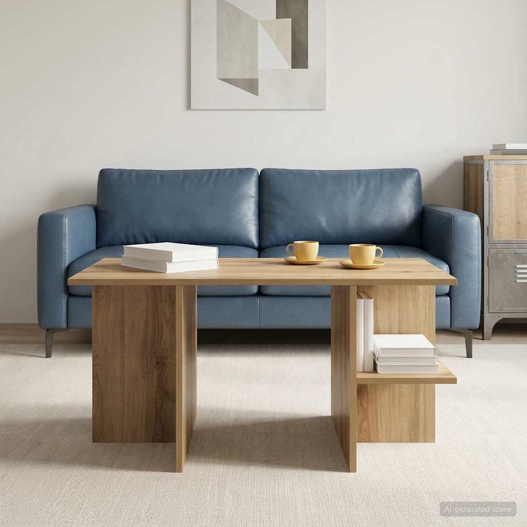 vidaXL Coffee Table Artisan Oak 87 x 50 x 45 cm Engineered Wood