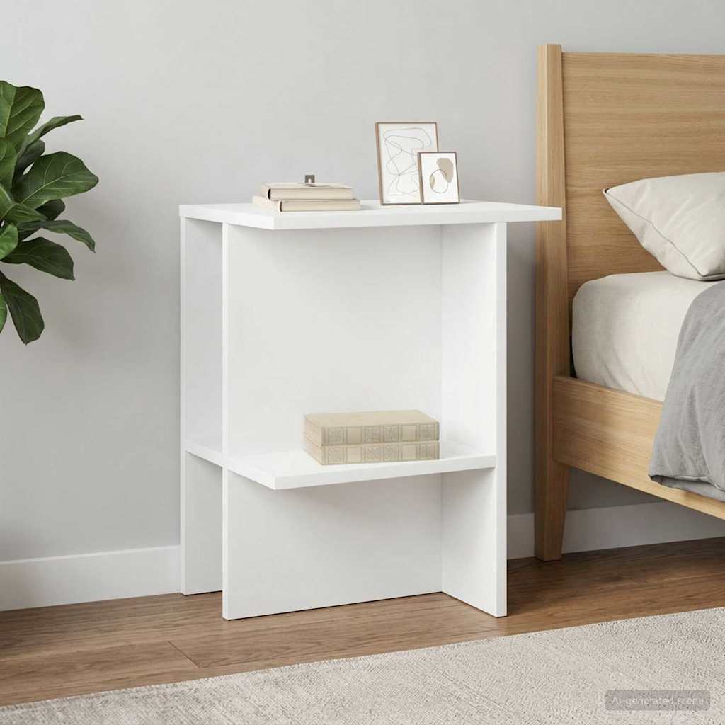 vidaXL Coffee Table White 40 x 30 x 49 cm Engineered Wood