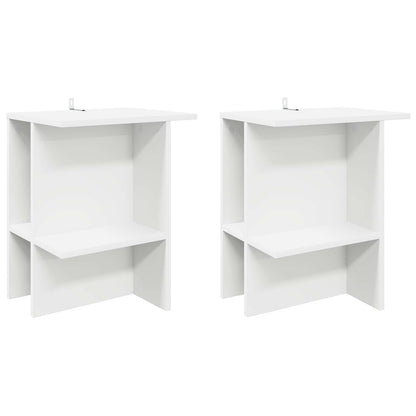 vidaXL Coffee Table 2 pcs White 40 x 30 x 49 cm Engineered Wood