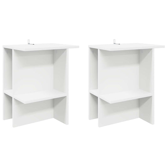 vidaXL Coffee Table 2 pcs White 40 x 30 x 49 cm Engineered Wood