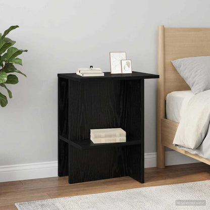 vidaXL Coffee Table Black Oak 40 x 30 x 49 cm Engineered Wood