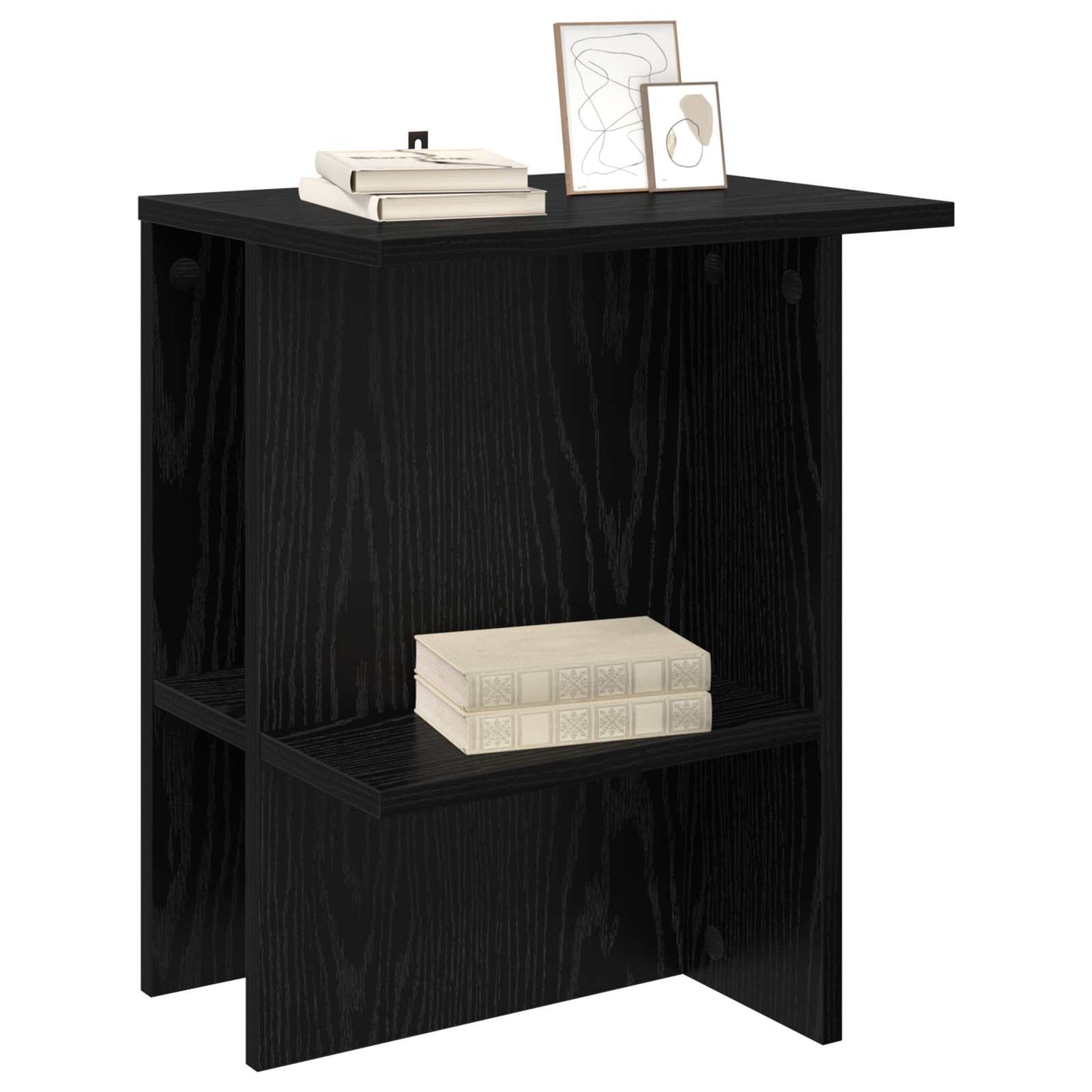vidaXL Coffee Table Black Oak 40 x 30 x 49 cm Engineered Wood