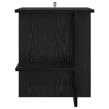 vidaXL Coffee Table 2 pcs Black Oak 40 x 30 x 49 cm Engineered Wood