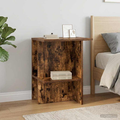 vidaXL Coffee Table 2 pcs Smoked Oak 40 x 30 x 49 cm Engineered Wood