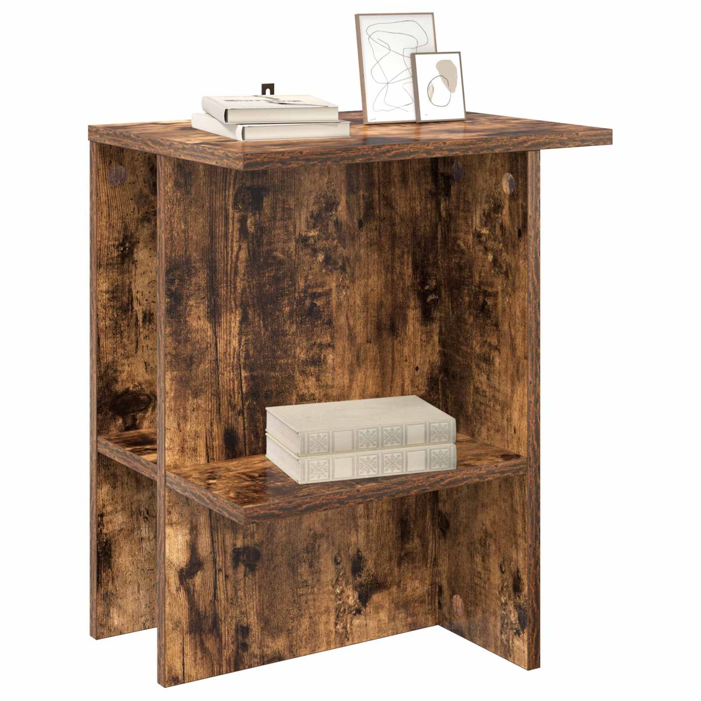 vidaXL Coffee Table 2 pcs Smoked Oak 40 x 30 x 49 cm Engineered Wood