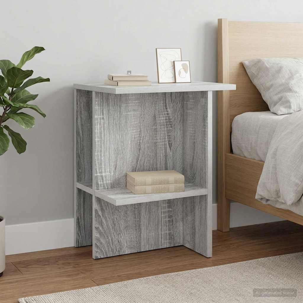 vidaXL Coffee Table Grey Sonoma 40 x 30 x 49 cm Engineered Wood