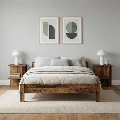 vidaXL Coffee Table 2 pcs Old Wood 40 x 30 x 49 cm Engineered Wood