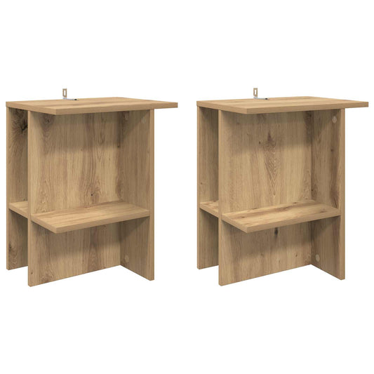 vidaXL Coffee Table 2 pcs Artisan Oak 40 x 30 x 49 cm Engineered Wood