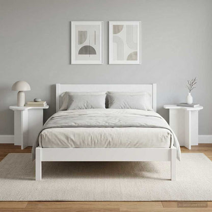 vidaXL Side Table 2 pcs White Ø 39 x 38 cm Engineered Wood