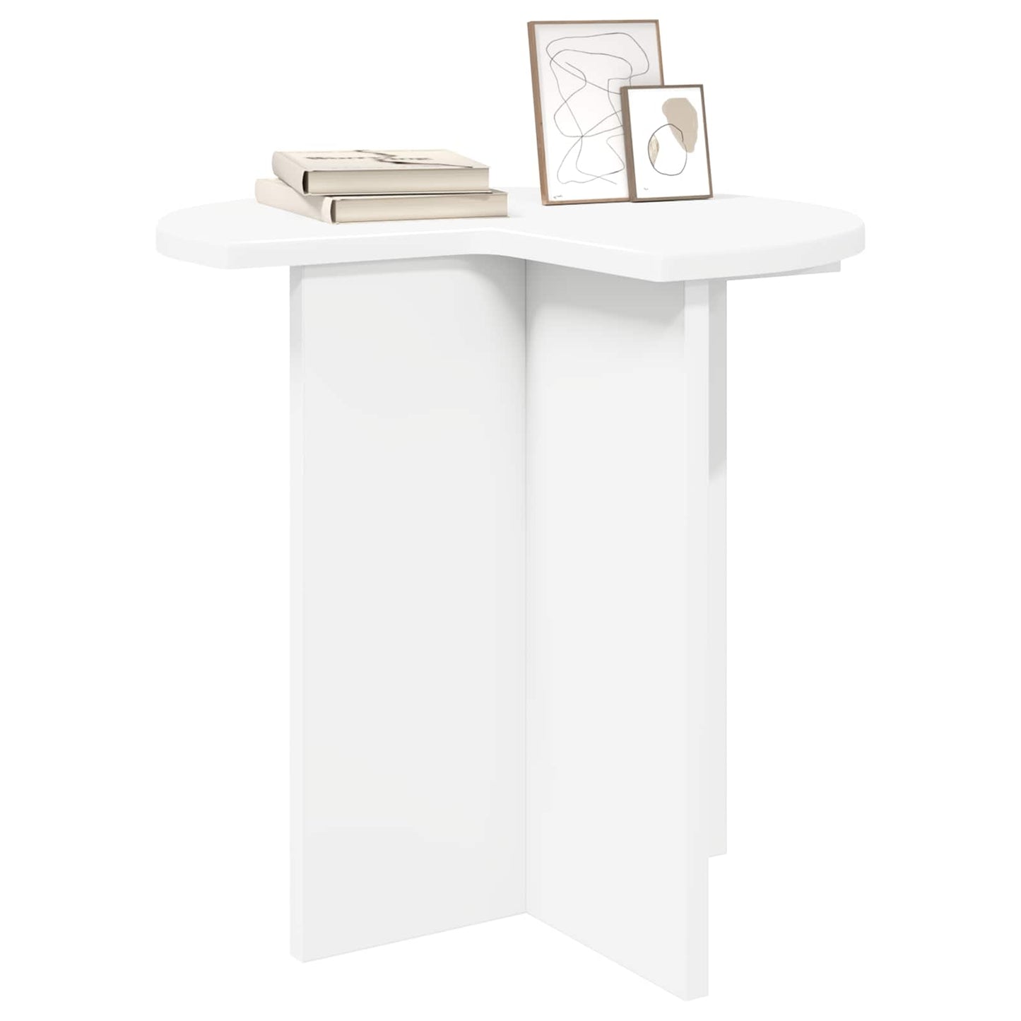 vidaXL Side Table 2 pcs White Ø 39 x 38 cm Engineered Wood