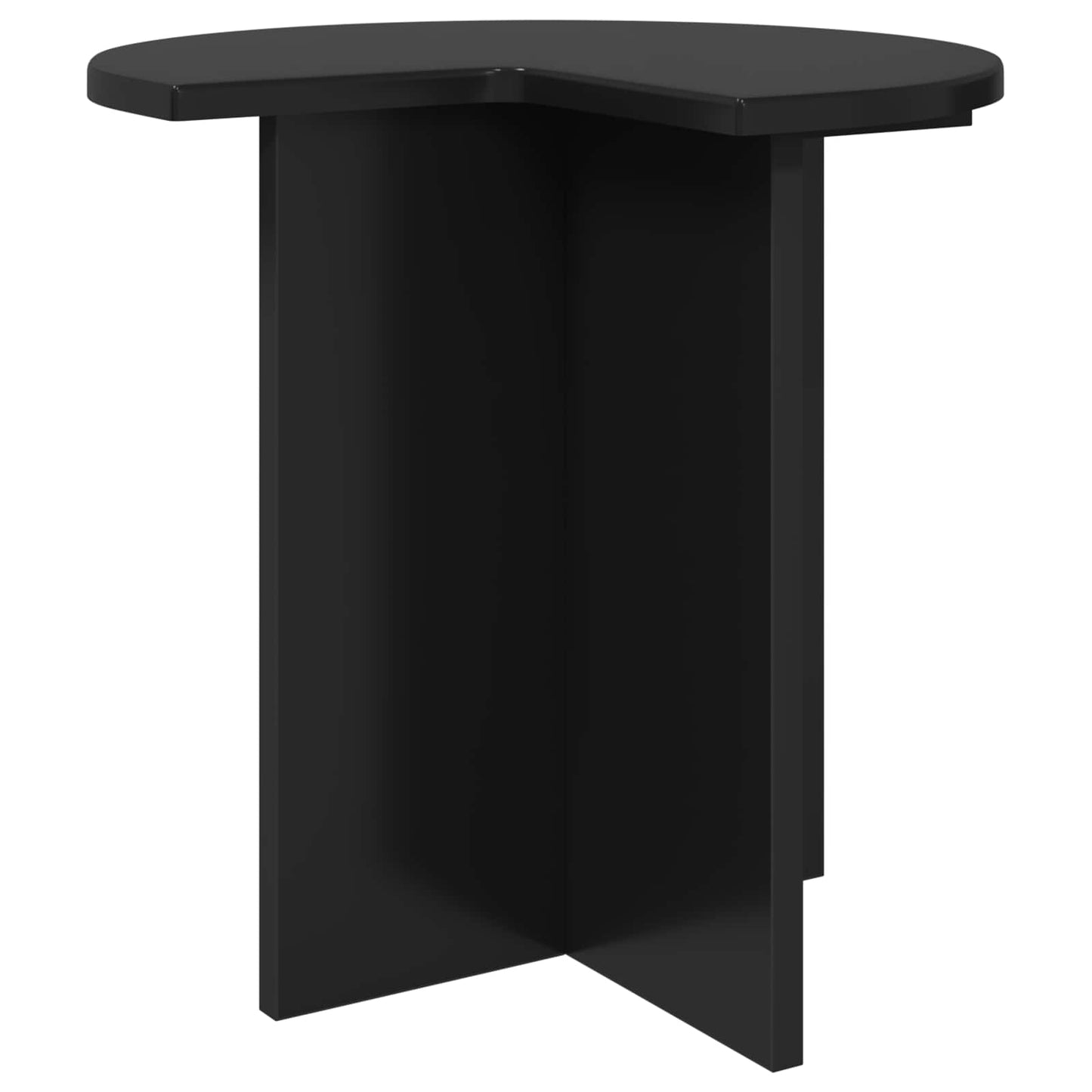 vidaXL Side Table Black Oak Ø 39 x 38 cm Engineered Wood