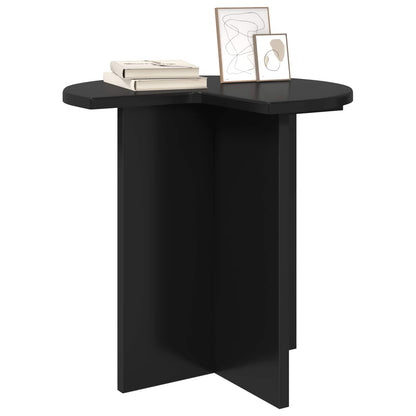 vidaXL Side Table Black Oak Ø 39 x 38 cm Engineered Wood