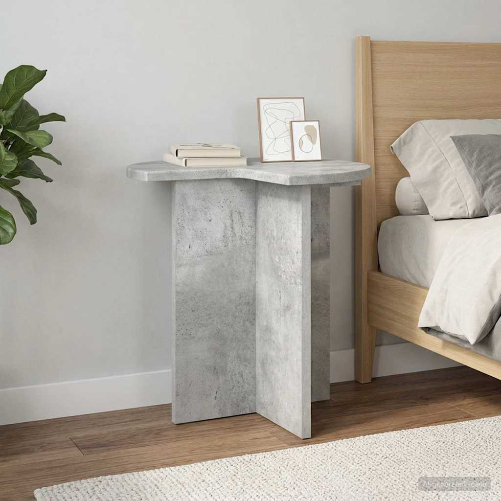 vidaXL Side Table Concrete Grey Ø 39 x 38 cm Engineered Wood