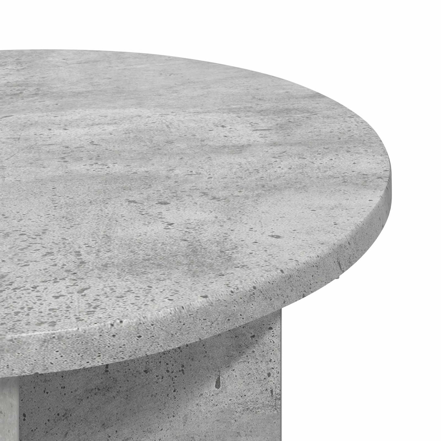 vidaXL Side Table 2 pcs Concrete Grey Ø 39 x 38 cm Engineered Wood