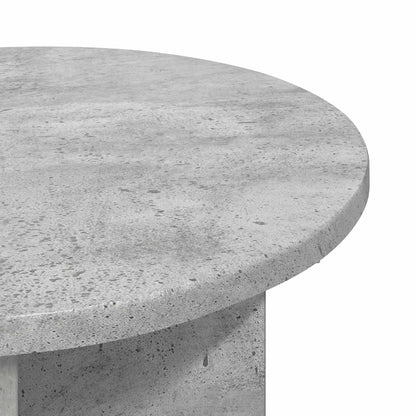 vidaXL Side Table 2 pcs Concrete Grey Ø 39 x 38 cm Engineered Wood
