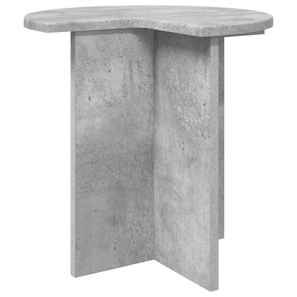 vidaXL Side Table 2 pcs Concrete Grey Ø 39 x 38 cm Engineered Wood