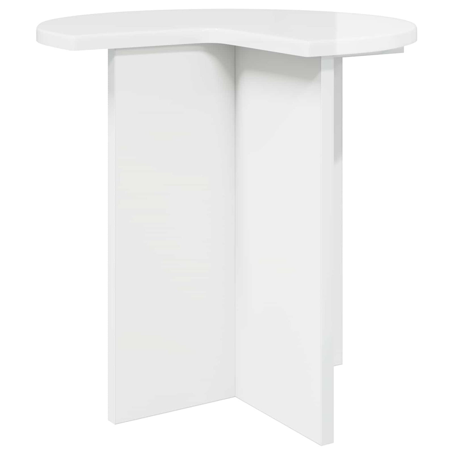 vidaXL Side Table High Gloss White Ø 39 x 38 cm Engineered Wood