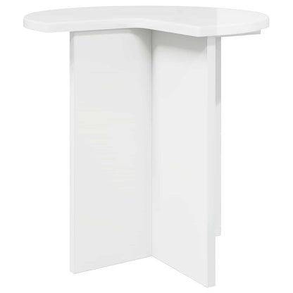 vidaXL Side Table High Gloss White Ø 39 x 38 cm Engineered Wood