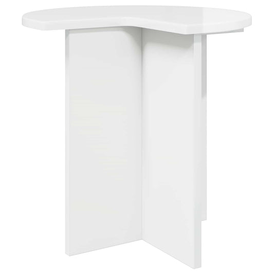 vidaXL Side Table High Gloss White Ø 39 x 38 cm Engineered Wood
