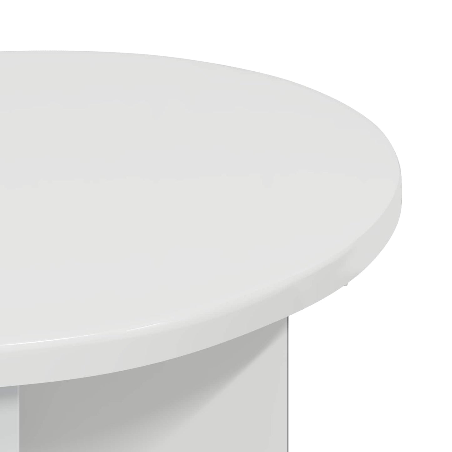 vidaXL Side Table 2 pcs High Gloss White Ø 39 x 38 cm Engineered Wood