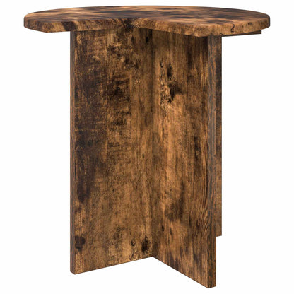 vidaXL Side Table Smoked Oak Ø 39 x 38 cm Engineered Wood