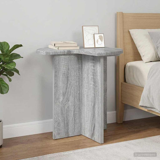 vidaXL Side Table Grey Sonoma Ø 39 x 38 cm Engineered Wood