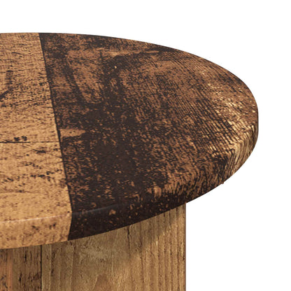 vidaXL Side Table Old Wood Ø 39 x 38 cm Engineered Wood